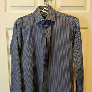 Beautiful Blue shirt with Black and White stripes